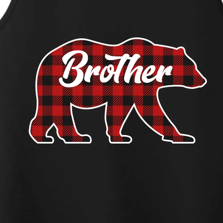 Family Christmas Matching Plaid Brother Bear Performance Tank