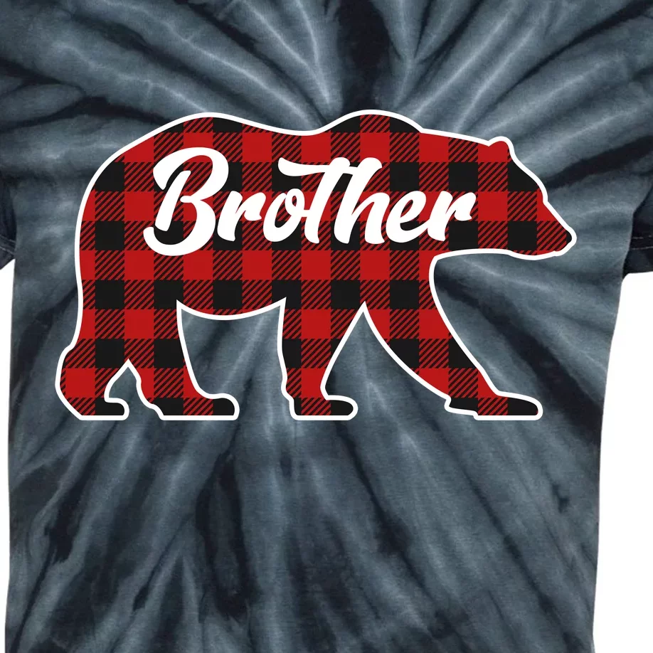 Family Christmas Matching Plaid Brother Bear Kids Tie-Dye T-Shirt