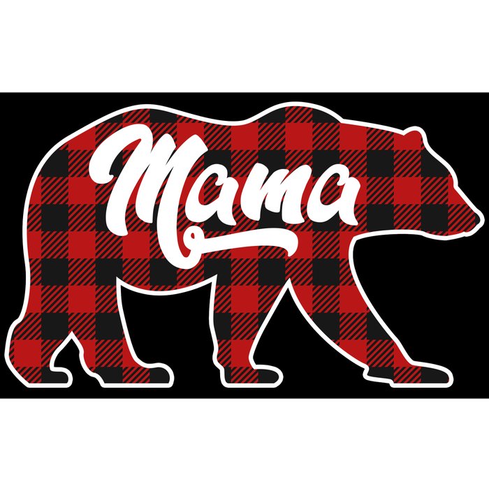 Family Christmas Matching Plaid Mama Bear Bumper Sticker