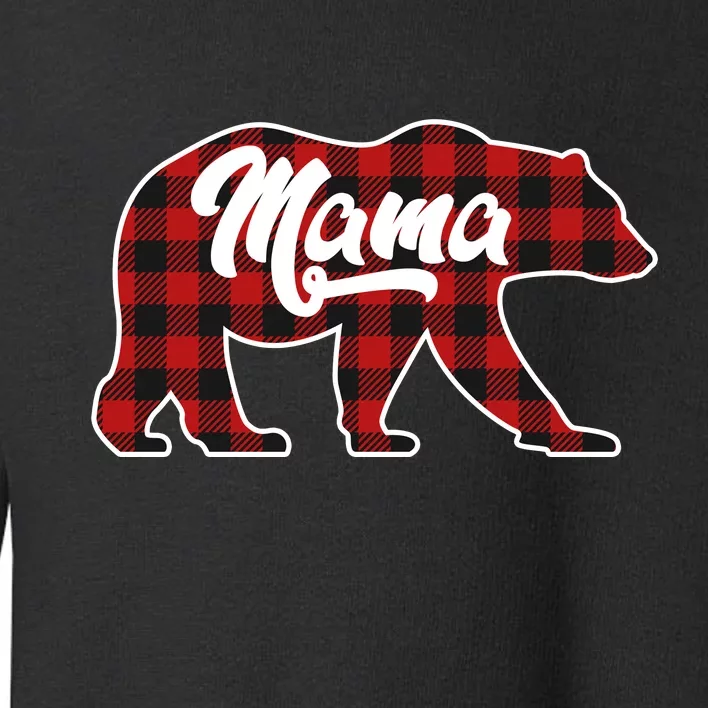 Family Christmas Matching Plaid Mama Bear Toddler Sweatshirt