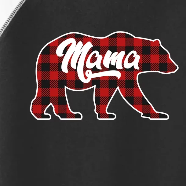 Family Christmas Matching Plaid Mama Bear Toddler Fine Jersey T-Shirt