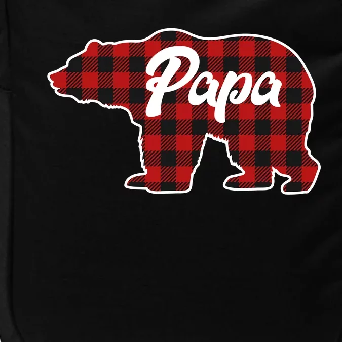 Family Christmas Matching Plaid Papa Bear Impact Tech Backpack