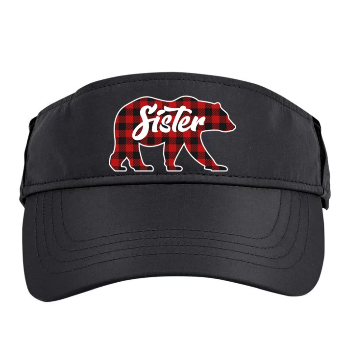 Family Christmas Matching Plaid Sister Bear Adult Drive Performance Visor