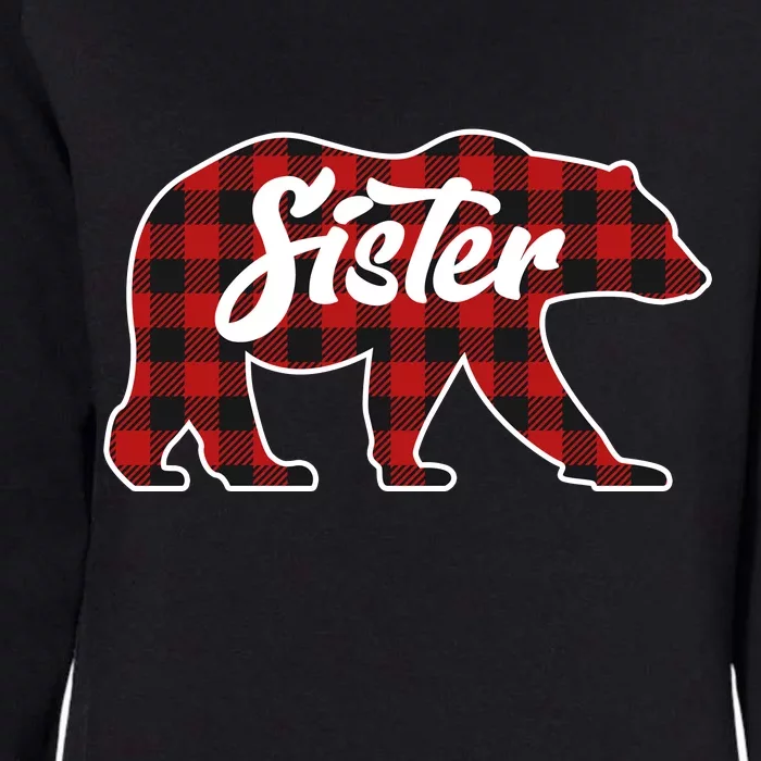 Family Christmas Matching Plaid Sister Bear Womens California Wash Sweatshirt