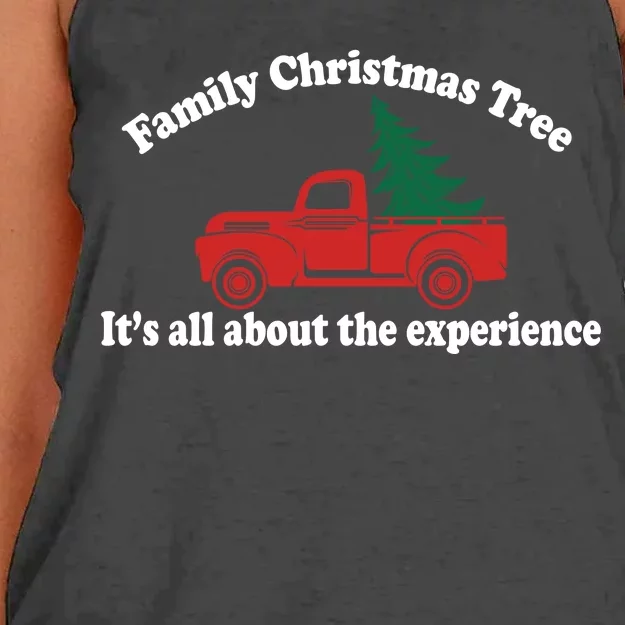 Family Christmas Tree Women's Knotted Racerback Tank