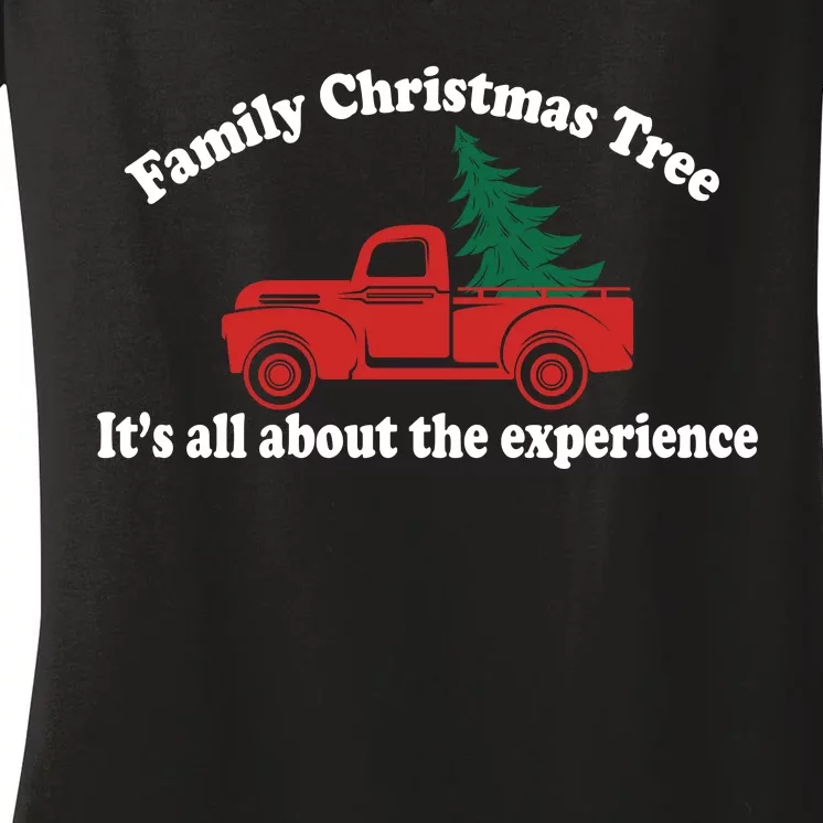 Family Christmas Tree Women's V-Neck T-Shirt