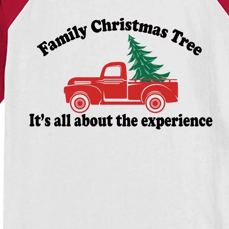 Family Christmas Tree Kids Colorblock Raglan Jersey