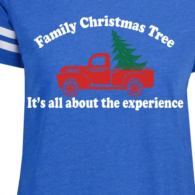 Family Christmas Tree Enza Ladies Jersey Football T-Shirt