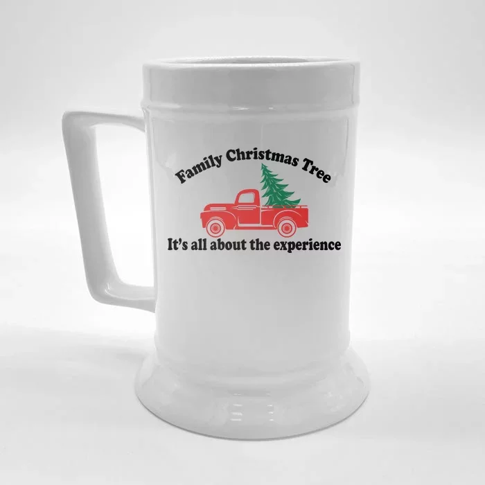 Family Christmas Tree Front & Back Beer Stein