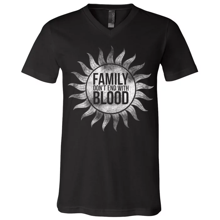 Family Don't End With Blood V-Neck T-Shirt