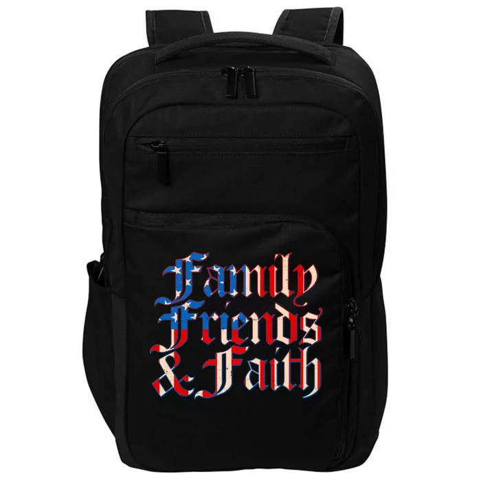 Family Friends & Faith Red White & Blue Impact Tech Backpack