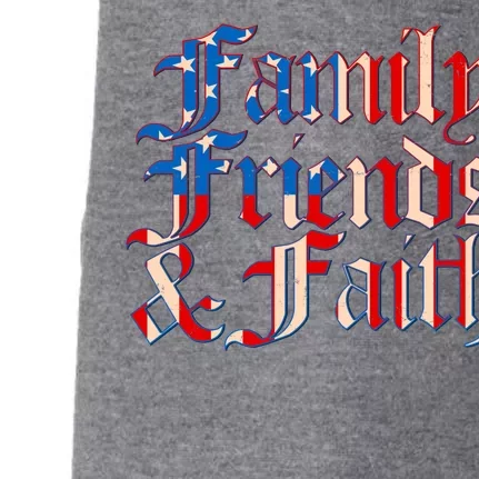 Family Friends & Faith Red White & Blue Doggie 3-End Fleece Hoodie