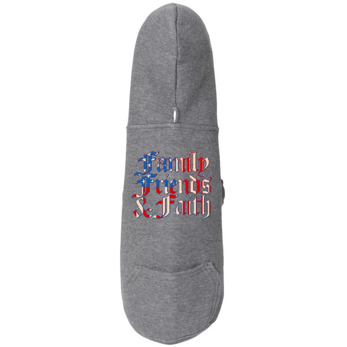 Family Friends & Faith Red White & Blue Doggie 3-End Fleece Hoodie