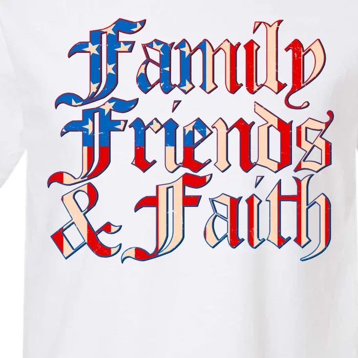 Family Friends & Faith Red White & Blue Garment-Dyed Heavyweight T-Shirt