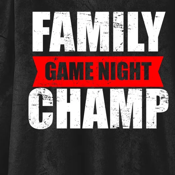 Family Game Night Champ Hooded Wearable Blanket