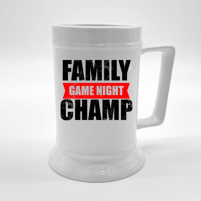 Family Game Night Champ Front & Back Beer Stein