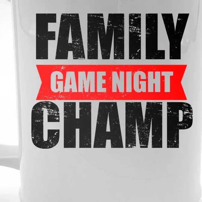 Family Game Night Champ Front & Back Beer Stein