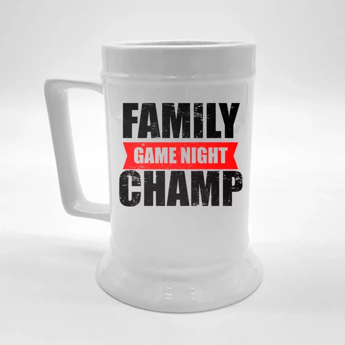 Family Game Night Champ Front & Back Beer Stein