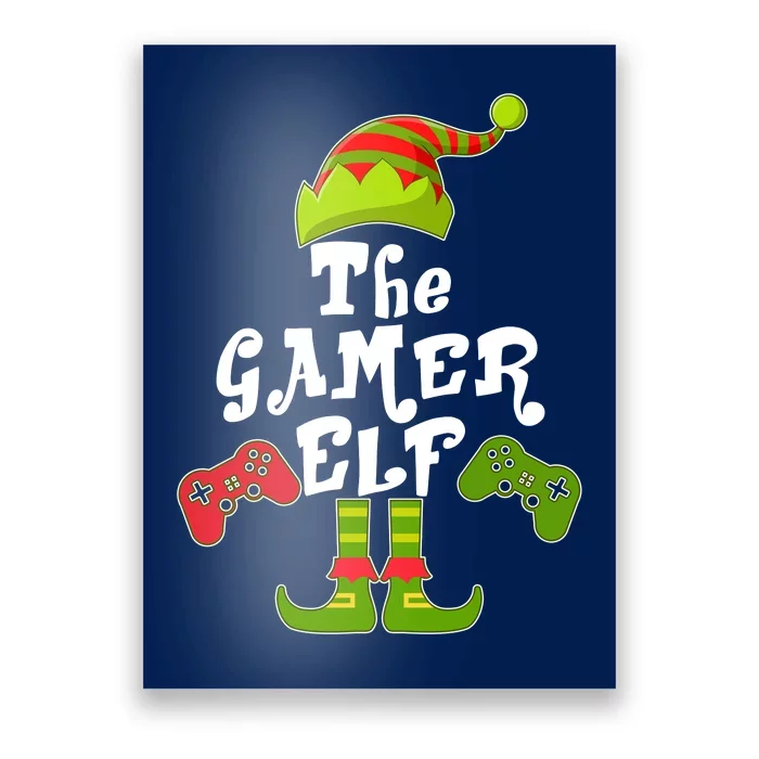 Family Matching Christmas The Gamer Elf Poster