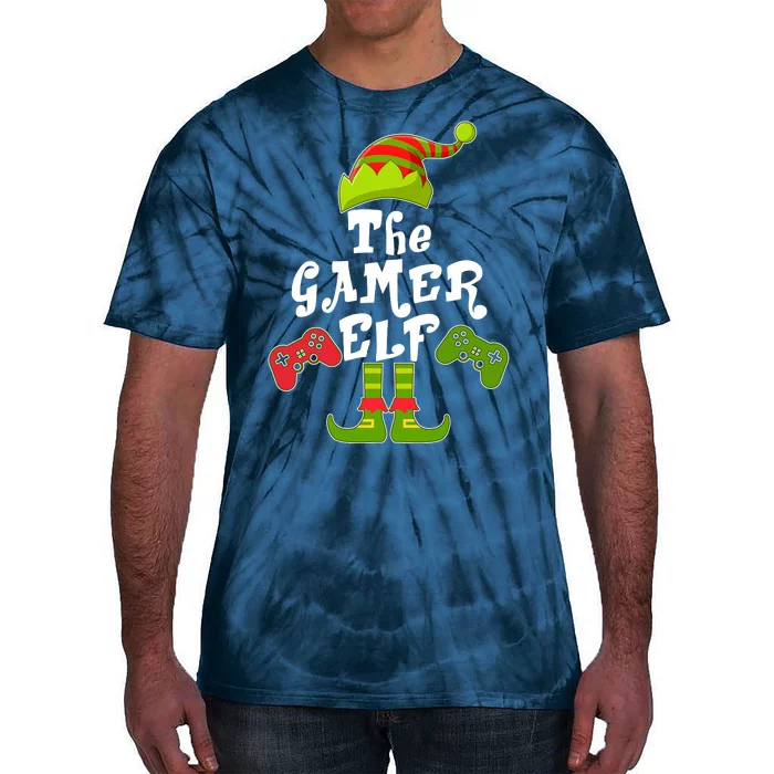 Family Matching Christmas The Gamer Elf Tie-Dye T-Shirt