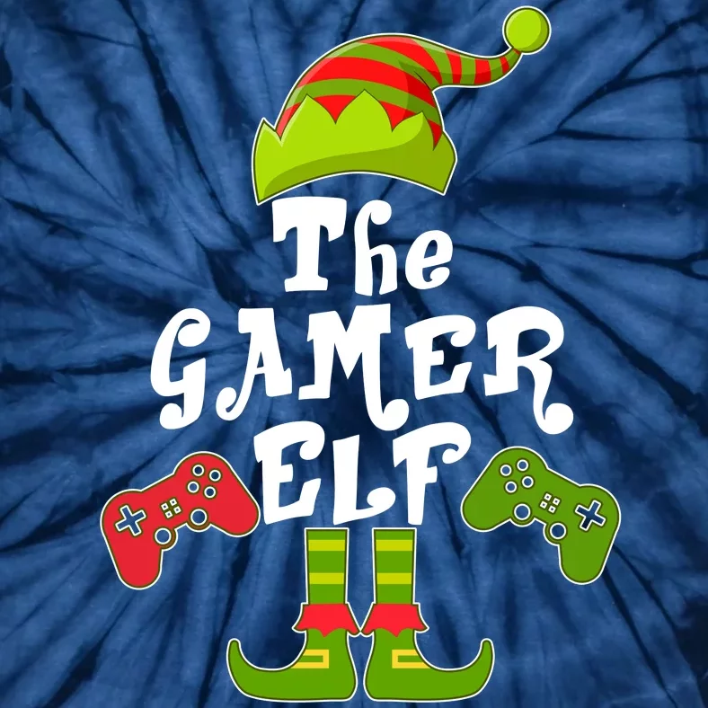 Family Matching Christmas The Gamer Elf Tie-Dye T-Shirt