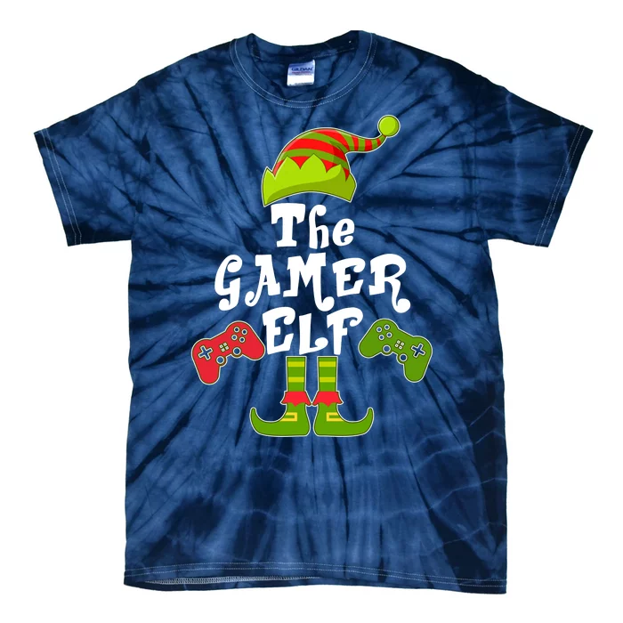 Family Matching Christmas The Gamer Elf Tie-Dye T-Shirt