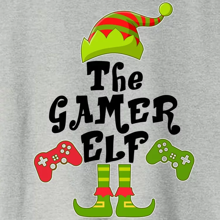 Family Matching Christmas The Gamer Elf Women's Crop Top Tee