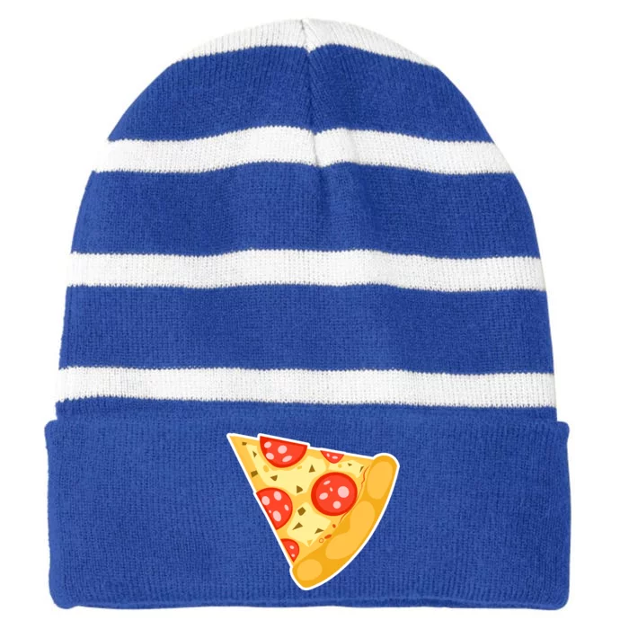 Family Matching Missing Pizza Slice Child Baby Striped Beanie with Solid Band