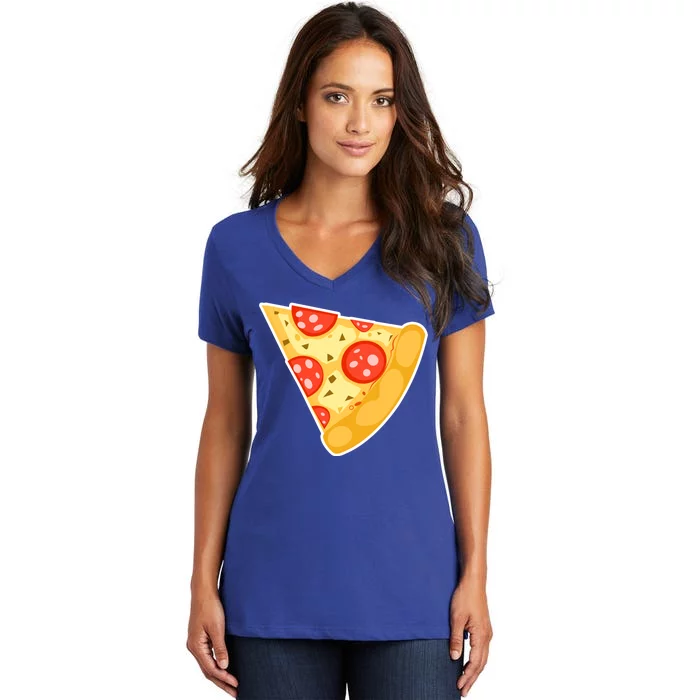 Family Matching Missing Pizza Slice Child Baby Women's V-Neck T-Shirt