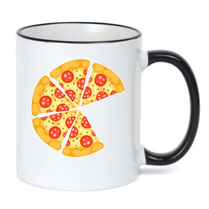 Family Matching Pizza With Missing Slice Parents Black Color Changing Mug