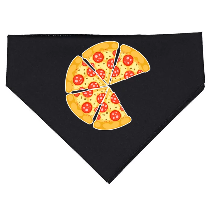 Family Matching Pizza With Missing Slice Parents USA-Made Doggie Bandana