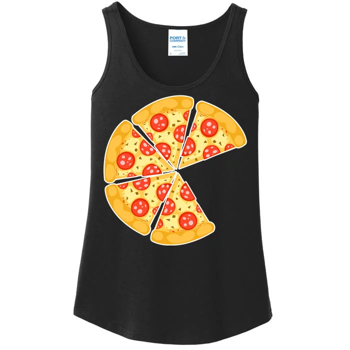 Family Matching Pizza With Missing Slice Parents Ladies Essential Tank