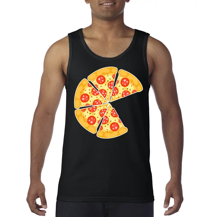 Family Matching Pizza With Missing Slice Parents Tank Top