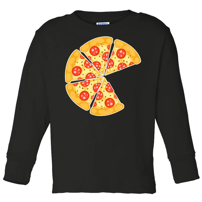 Family Matching Pizza With Missing Slice Parents Toddler Long Sleeve Shirt