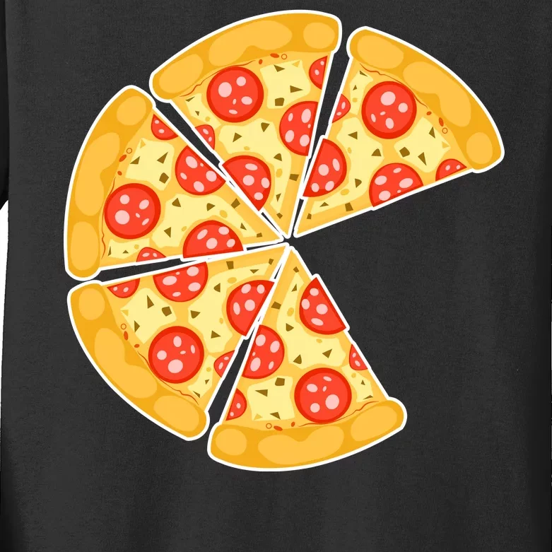 Family Matching Pizza With Missing Slice Parents Kids Long Sleeve Shirt