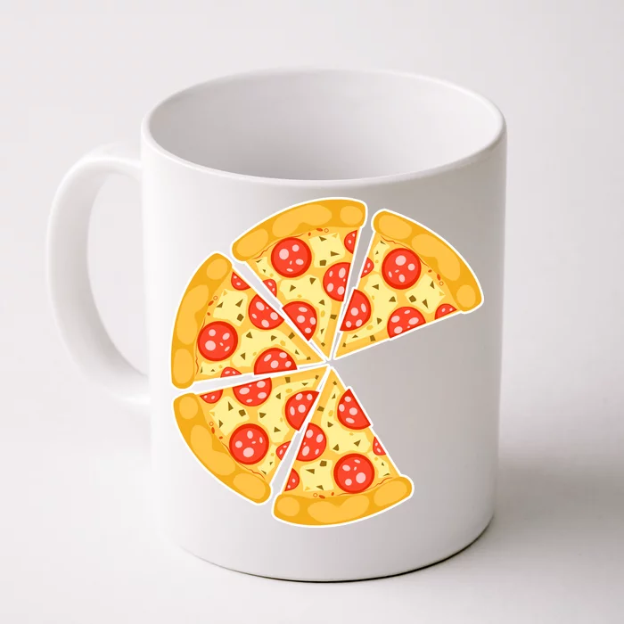 Family Matching Pizza With Missing Slice Parents Front & Back Coffee Mug