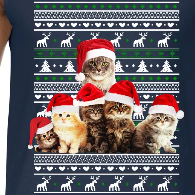 Family Of Kittens Ugly Christmas Sweater Comfort Colors® Tank Top