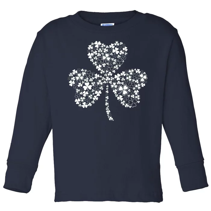 Family Of Shamrocks Cloverleaf Toddler Long Sleeve Shirt