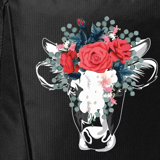 Farm Animal Nature Flower Gift Cow 4981 City Backpack