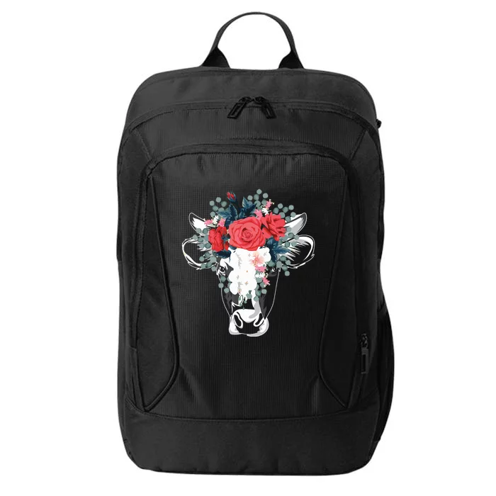 Farm Animal Nature Flower Gift Cow 4981 City Backpack