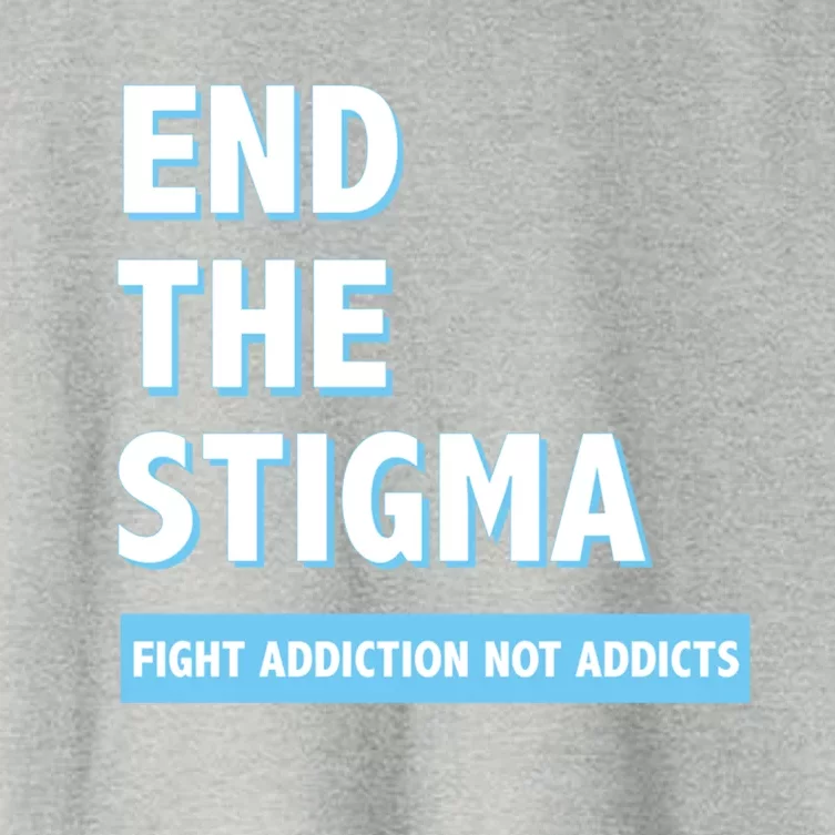 Fight Addiction Not Addicts End The Stigma Awareness Gift Women's Crop Top Tee