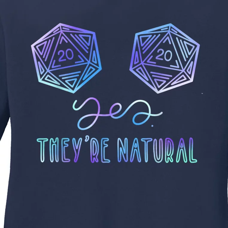 Fantasy Art, Nerdy Gaming, Yes They're Natural Ladies Long Sleeve Shirt