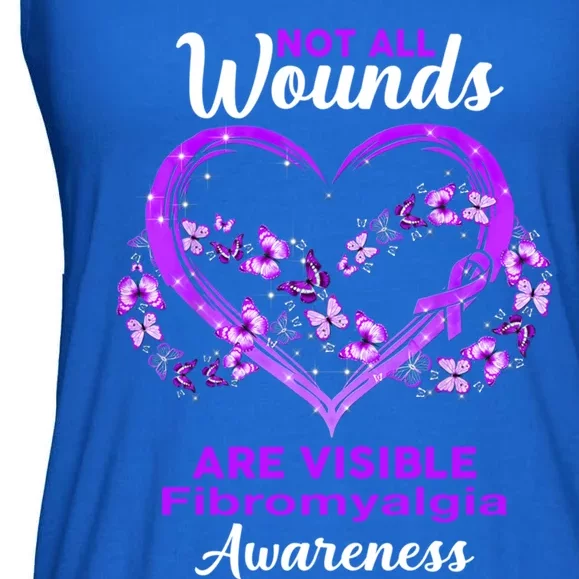 Fibromyalgia Awareness Not All Wounds Are Visible Gift Ladies Essential Flowy Tank