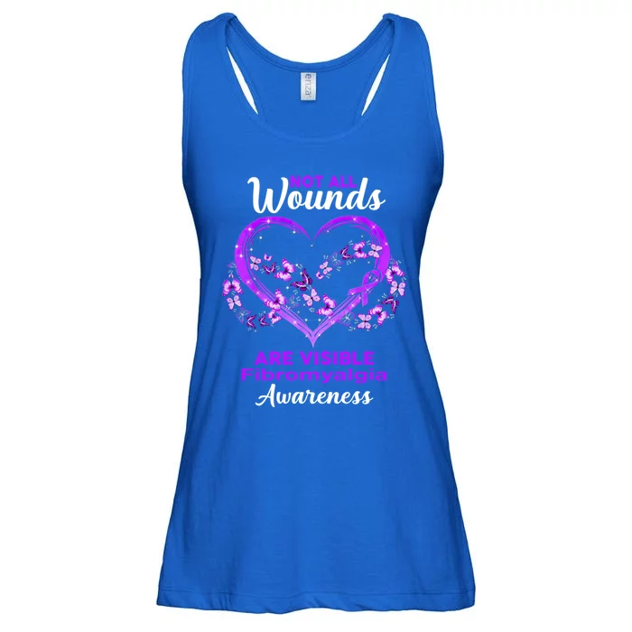 Fibromyalgia Awareness Not All Wounds Are Visible Gift Ladies Essential Flowy Tank