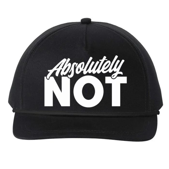 Funny Absolutely No Gift Snapback Five-Panel Rope Hat