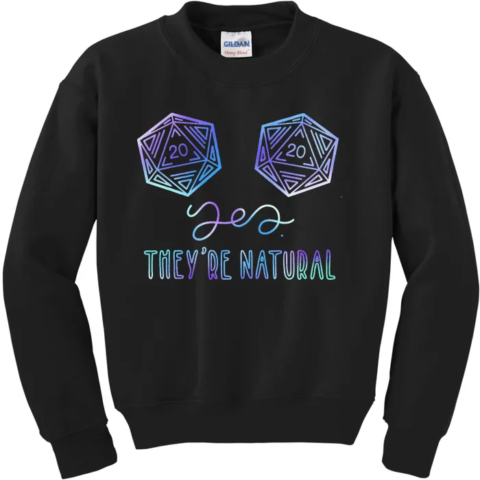 Fantasy Art Nerdy Gaming Yes They're Natural Kids Sweatshirt