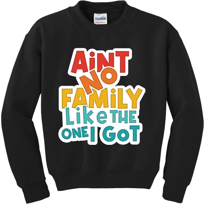 Funny Aint No Family Like The One I Got Kids Sweatshirt