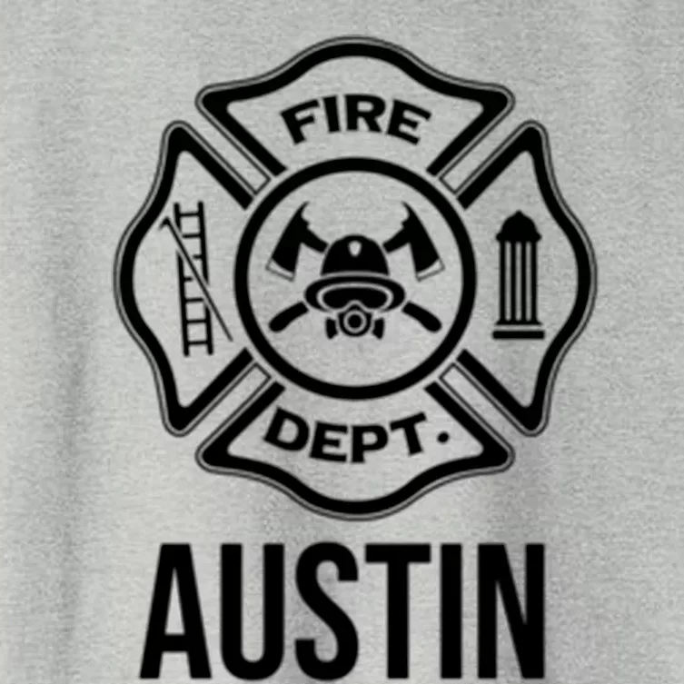 Fire Austin Name Firefighter Logo Symbol Gift Women's Crop Top Tee