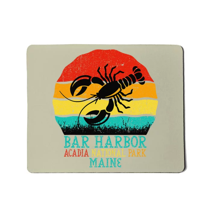 Funny Acadia National Park Bar Harbor Maine Vintage Lobster Mousepad