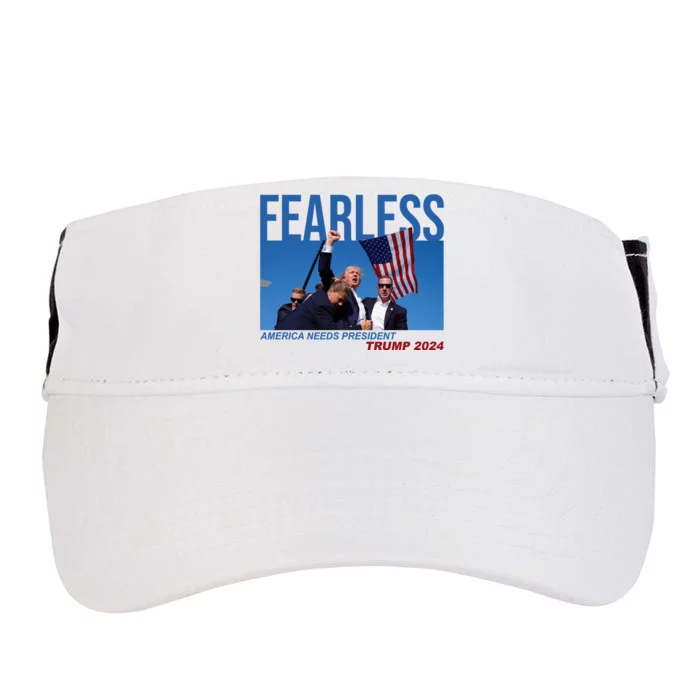 Fearless America Needs President Trump 2024 Adult Drive Performance Visor